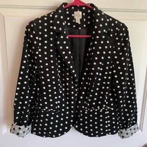 Polka dot blazer